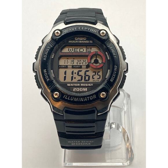 Wave Ceptor Casio Illuminator Multifunction Mens Watch 47mm Day Date Timer WR200 - Picture 6 of 10